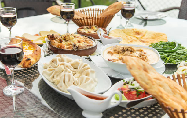 istock Georgian dishes on the table. Selective focus. 1159598360