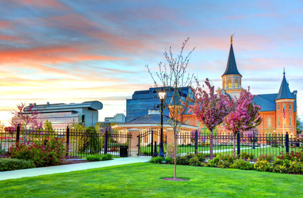 downtown provo, utah - provo imagens e fotografias de stock