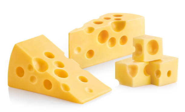 istock Several pieces of delicious cheese on white 1159599804