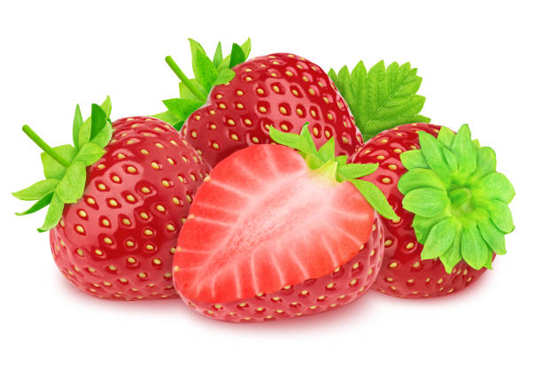 istock Fresh strawberry composition isolated on a white background. 1159599897