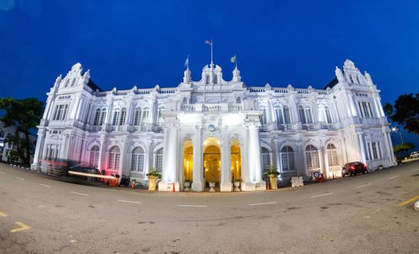 istock Old Heritage British Colonel Building used for current Penang Local Council in Esplanade, George Town, Penang, Malaysia 1159601302