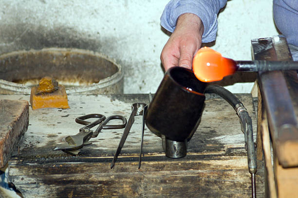 istock Variety of glass blowing tools 115960197