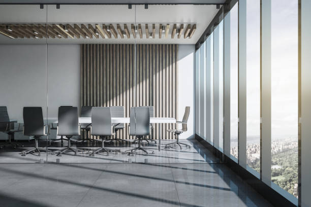 istock Contemporary meeting room interior 1159604314