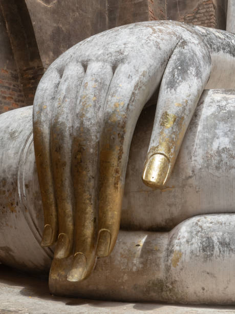 istock Left hand of Buddha statue 1159604975