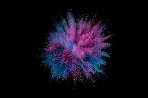 istock Colored powder explosion. Abstract closeup dust on backdrop. Colorful explode. Paint holi 1159606416