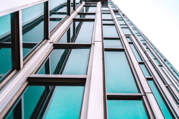 istock Architecture details Modern Building Glass facade Business background 1159608665