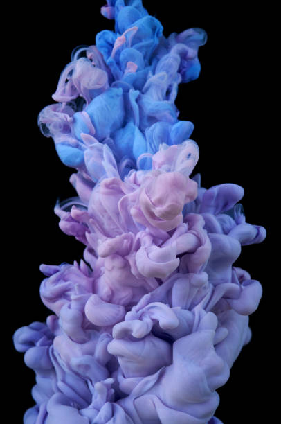 istock Ink in water. Splash acrilyc paint mixing. Multicolored liquid dye. Abstract  sculpture background color 1159614389
