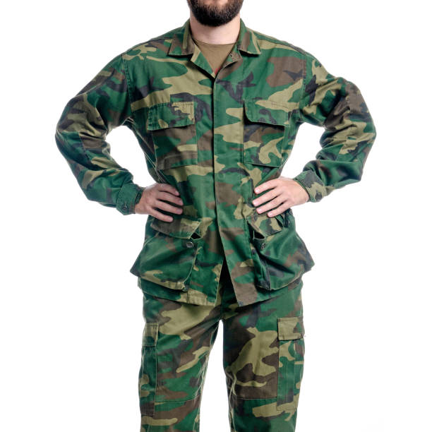 istock Man in military uniform, camouflage 1159615651