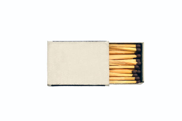 istock Wooden matches and matchbox isolated on white background 1159616737