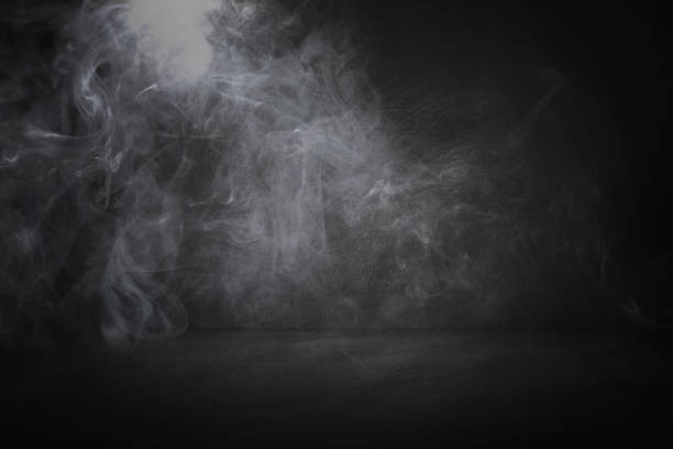 istock black and chalkboard studio and interior  background with mist or fog and smoke backdrop to present products 1159617027