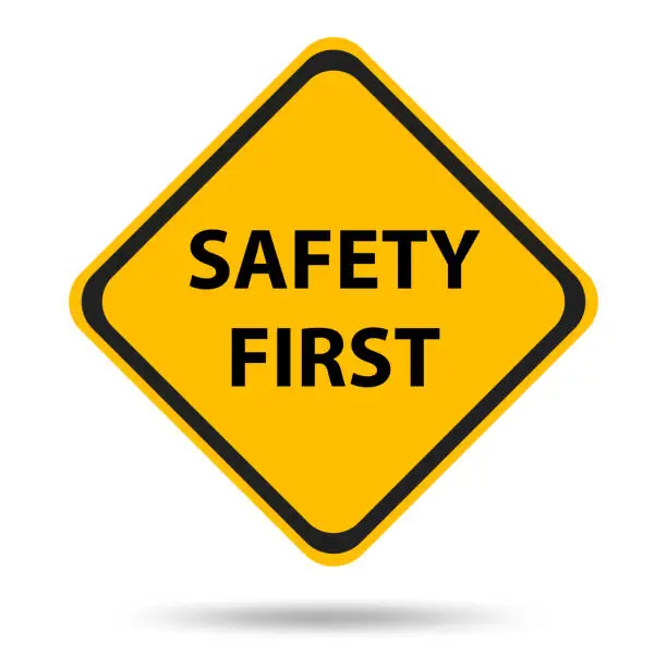 Vector illustration of Safety symbols and signs first