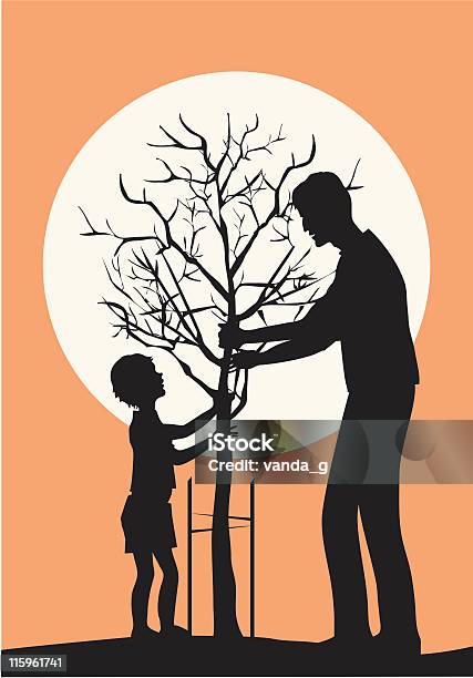 プランティング木を - シルエットのベクターアート素材や画像を多数ご用意 - シルエット, 子供, ガーデニング