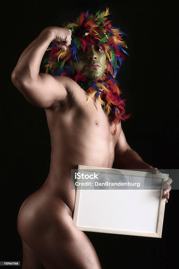 Strong Shaman with a strong message (board) Active Lifestyle Stock Photo