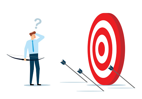 Target Not Met Image Missed Target Stock Illustration - Download Image Now - Failure ...