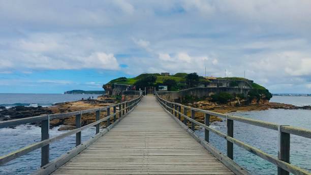 istock Coastal wooden bridge 1159619466