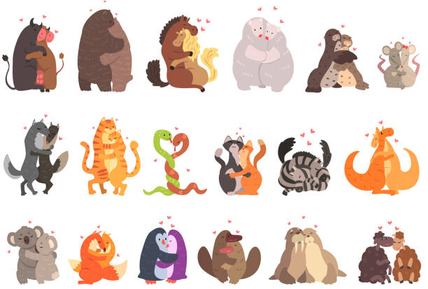 16,144 Animals Hugging Illustrations & Clip Art - iStock | Different animals  hugging