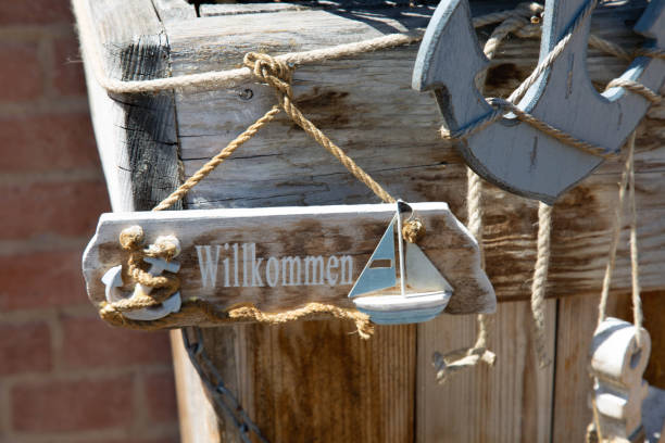 istock Maritime decoration with a sign 1159621929
