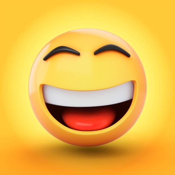 istock 3D Rendering happy emoji isolated on yellow background 1159623262