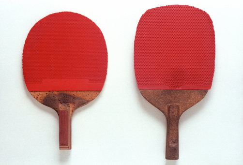 Pen holders table tennis players have two choices of blades: round or rectangular (popular known as square ones). Note that this is a table tennis (the official sport) explanation. It has nothing to do with the ping-pong game. 