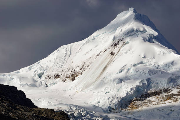 istock beautiful snow and ice mountain peak in evening light under an expressive sky 1159624066