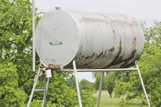 istock Diesel Fuel Storage Tank on a Cattle Farm in Oklahoma 1159624710