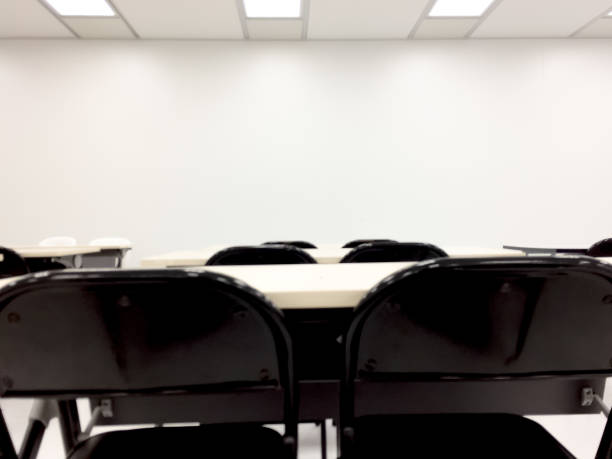 istock Empty clean room with chairs and tables for training,meeting 1159627006