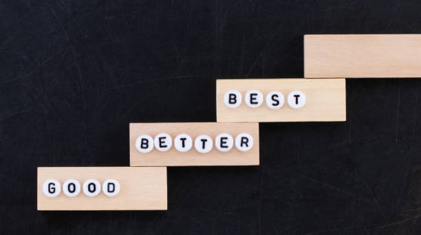 istock Good - Better - Best. On the black bacground 1159629365
