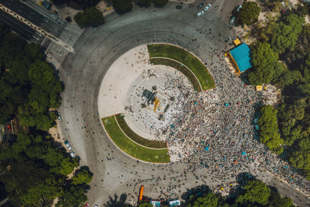 istock Crowd Marching in Mexico City. 1159631731