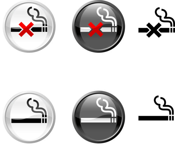 illustrations, cliparts, dessins animés et icônes de non-fumeur, vectorielles libres de droits - no smoking sign smoking sign cigarette