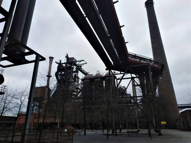 istock Impressive view on blast furnance in Duisburg-Nord 1159635808