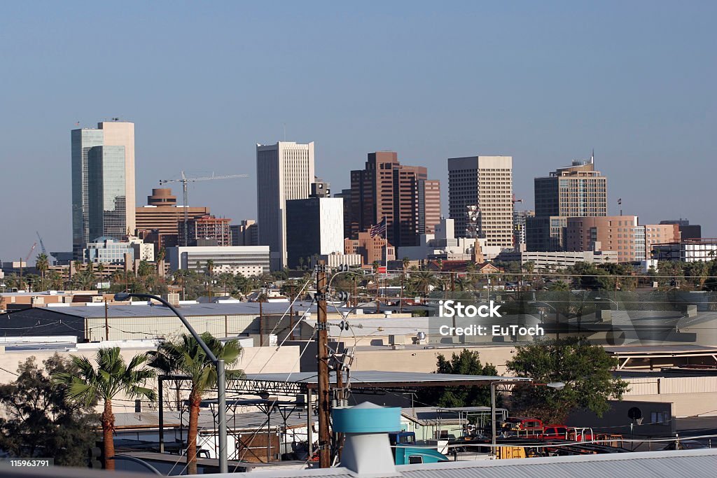 Industrielle der Innenstadt von Phoenix, AZ - Lizenzfrei Antenne Stock-Foto