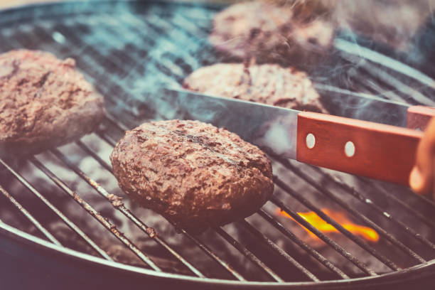 istock Tasty vegan burger on the make 1159640347