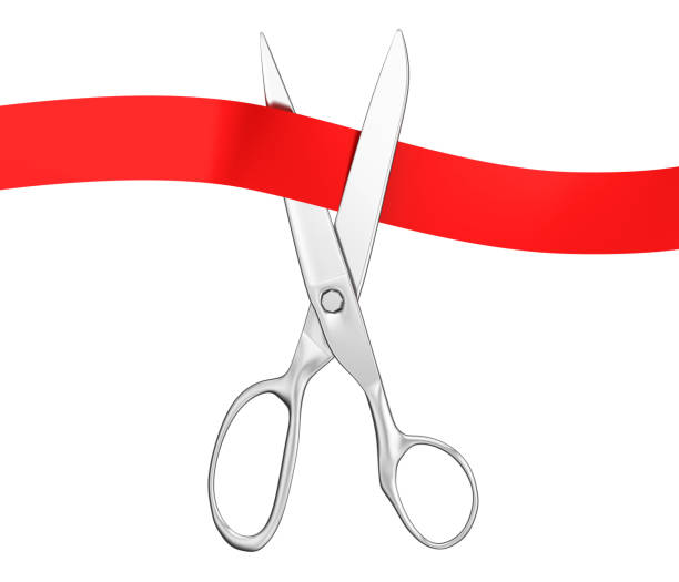 istock Scissors Cut Red Ribbon Isolated 1159641681