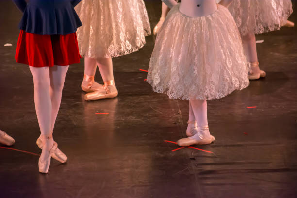 istock Ballet Dancers with Classical Dresses performing a ballet 1159642077