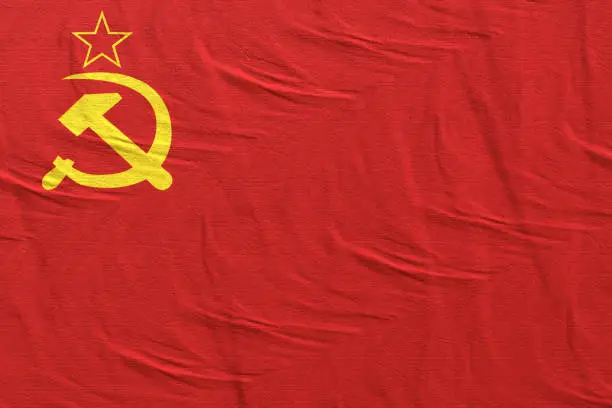 3d rendering of an old soviet flag