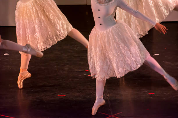 istock Ballet Dancers with Classical Dresses performing a ballet 1159642871