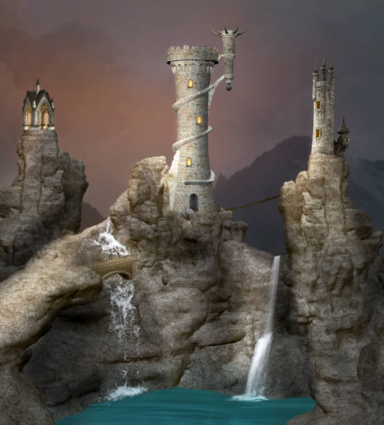 istock Magic tower in the stormy weather 1159643334