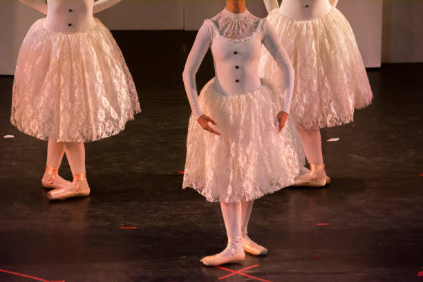 istock Ballet Dancers with Classical Dresses performing a ballet 1159643534