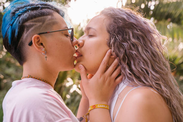 istock Young women having a lesbian relationship. 1159643605
