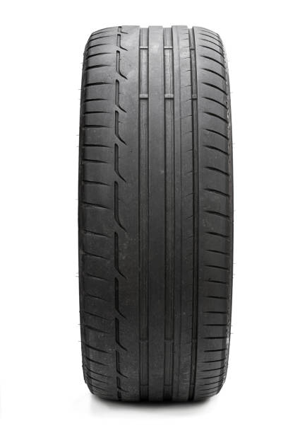 istock Image of used tyre isolated on white 1159649832