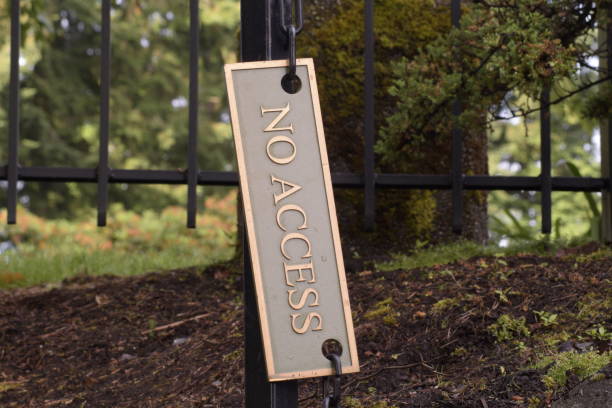 istock Close Up Of A No Access Sign 1159649896