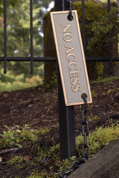 istock Close Up Of A No Access Sign 1159650038