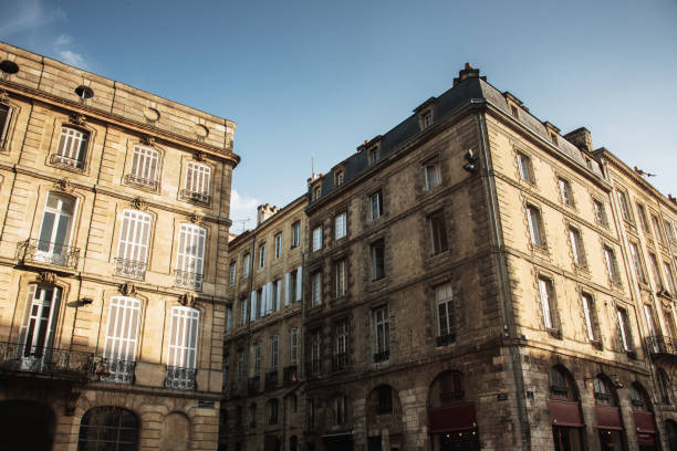 Typical residential architecture in the city centre of Bordeaux, France