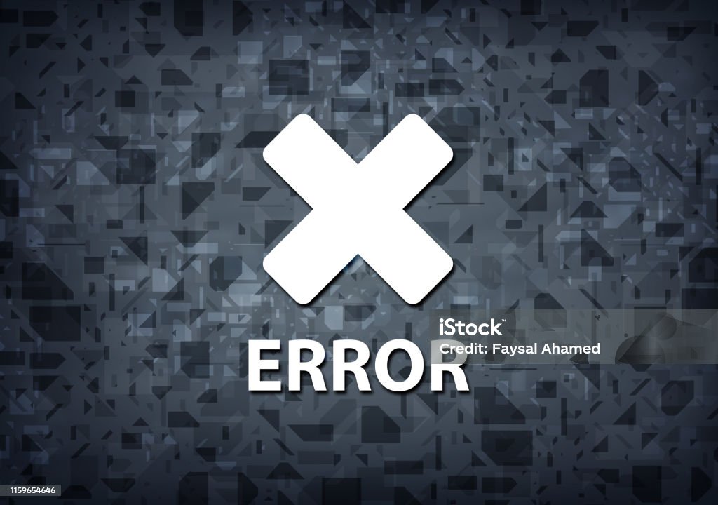Error Black Background Stock Illustration - Download Image Now - Black ...