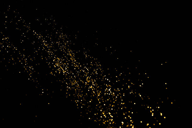 istock Gold abstract bokeh. Black background 1159655645