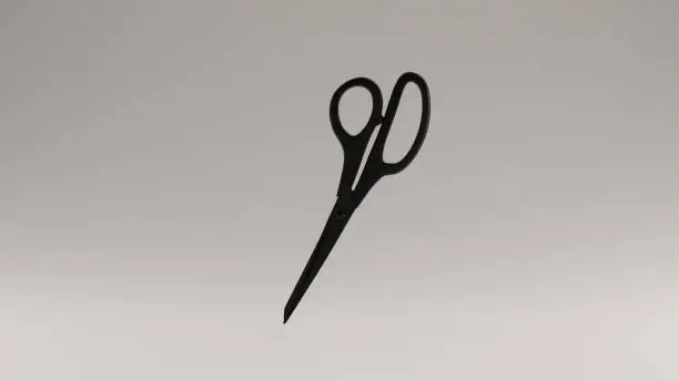 Photo of Black Plastic Handled Tailoring Scissors