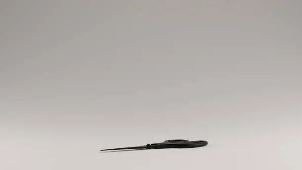 Photo of Black Plastic Handled Tailoring Scissors