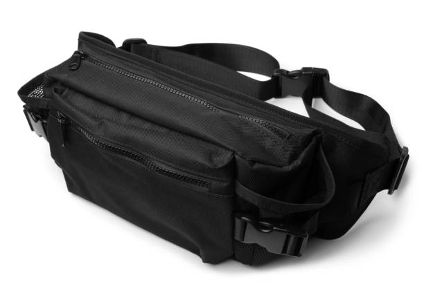 istock Black waist pouch 1159660647