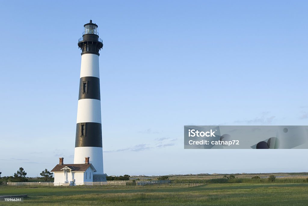 Farol de Bodie Island, Outer Banks, Carolina do Norte, EUA - Royalty-free Farol - Estrutura construída Foto de stock