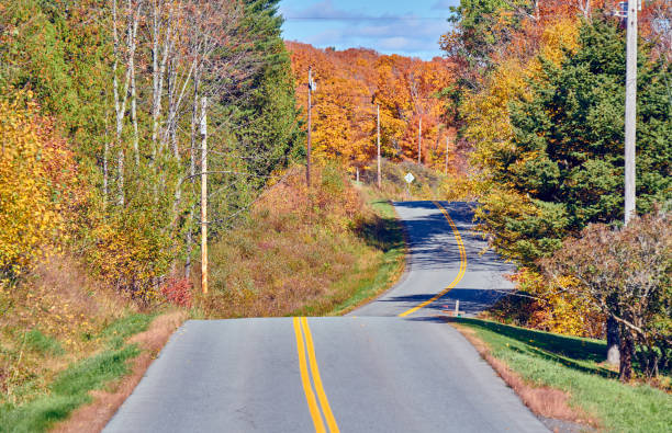 istock Highway at autumn day, Vermont, USA. 1159664558